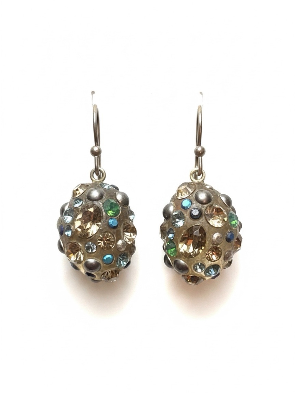 Alexis Bittar Lucite and Multi-color crystal dust earrings